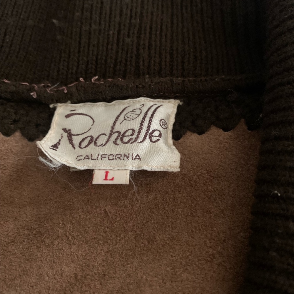 Patchwork Style Brown Cardigan Sweater - Rochelle… - image 8